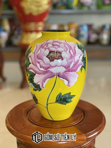 Bình hoa 3d Bát Tràng may mắn-BGD81