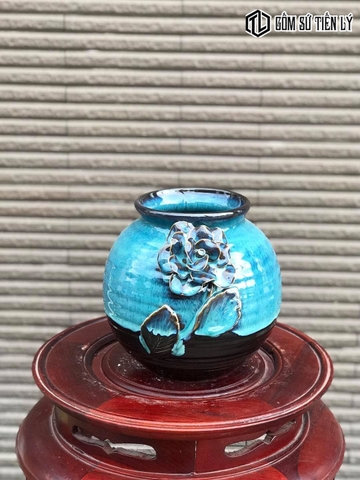 Bình hoa hút lộc đắp nổi đẹp- TLN17