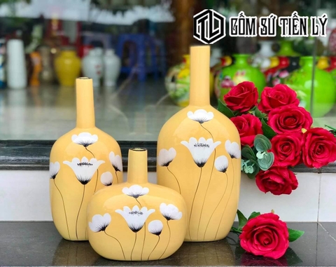 Bộ decor trang trí bình hoa sang trọng-BTD12