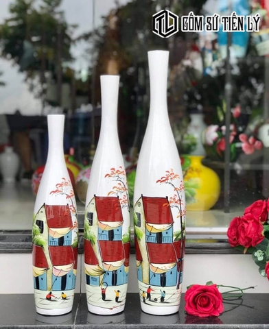 Bình gốm decor trang trí Bát Tràng-BTD18