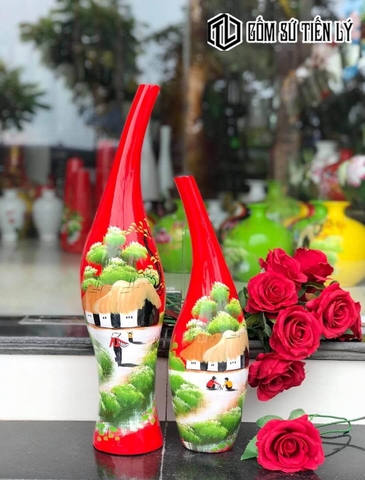 Lọ hoa decor trang trí gốm Bát Tràng-BTD26