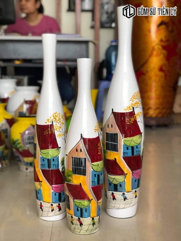 Set 3 bình trang trí decor cổ cao-BTD31