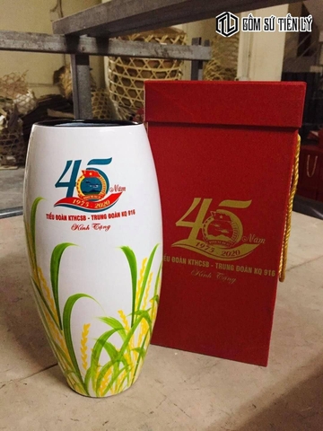 Bình gốm quà tặng lộc mãi-GQT17