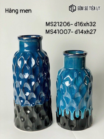 Bình hoa men hoả biến đẹp-TLH11