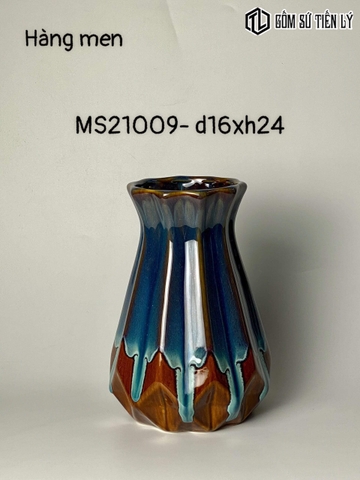 Lọ hoa men hỏa biến dáng giỏ cua-TLH17