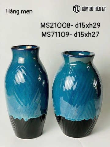 Lọ hoa men hỏa biến dáng ống-TLH23