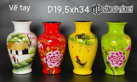 Set bình sơn mài Bát Tràng-TLM26