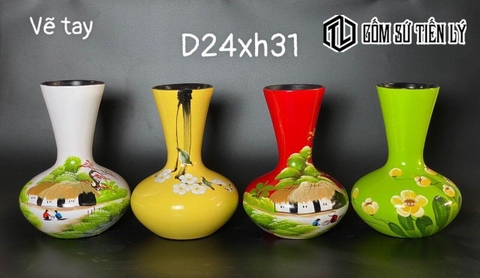 Bình sơn mài cao cấp dáng bầu-TLM35