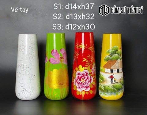 TBình sơn mài hoa văn cao cấp-LM37