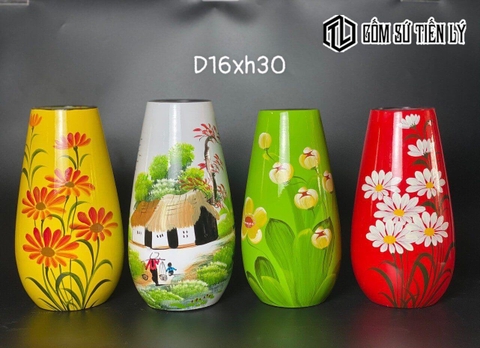 Bình gốm sơn mài cao cấp-TLM47