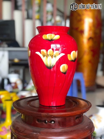 Bình sơn mài Bát Tràng-TLM79