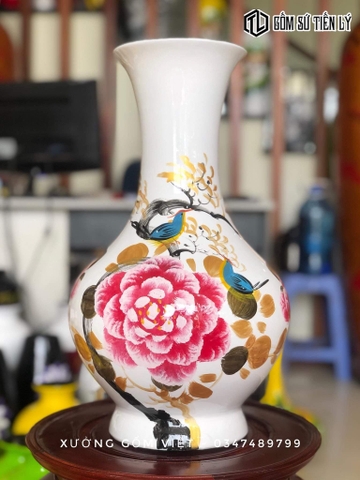 Bình sơn mài dáng tỏi-TLM84