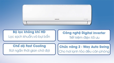 Điều hòa Samsung 9.000BTU 1 chiều Inverter HP AR09TYHQASINSV