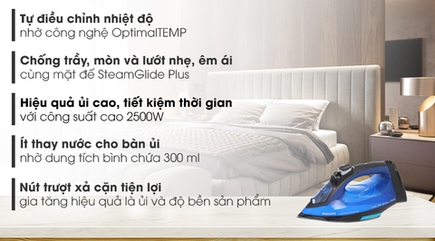Bàn ủi hơi nước Philips GC3920