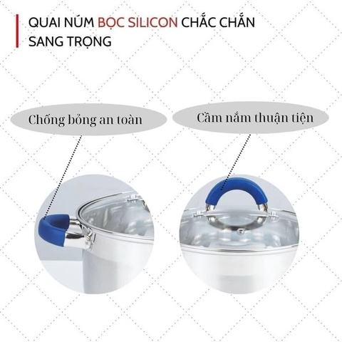 Bộ 3 nồi inox 5 đáy DURAKING Model DK-653