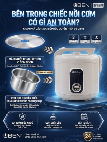 Nồi cơm điện cao cấp UBEN UB  0189S