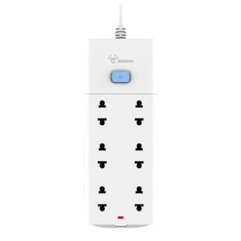 ổ cắm điện gongniu chống cháy 6 ổ 1 công tắc-5M