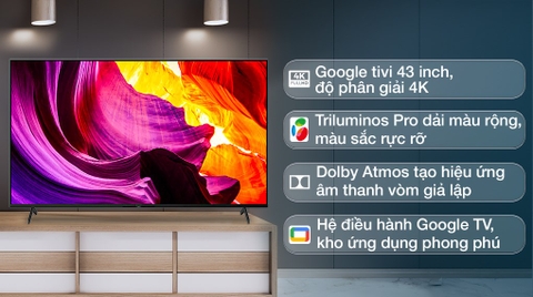 Google Tivi Sony 4K 43 inch KD-43X80K