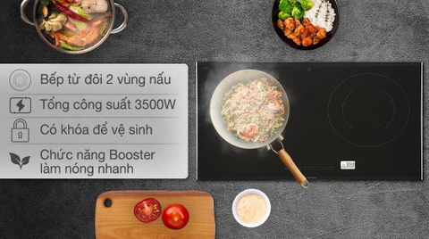 Bếp từ Bosch 2 vùng nấu 3500W PPI82566VN lắp âm