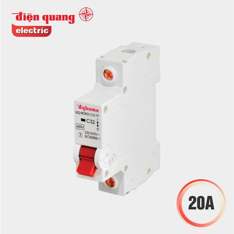 Cầu dao an toàn Điện Quang ĐQSB15 20(CB-20A-2P-1E)