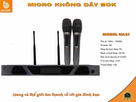 Micro bok không dây HA31