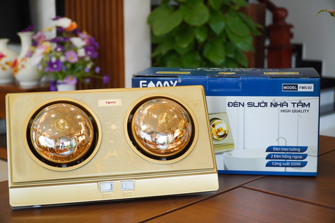 Đèn sưởi nhà tắm 2 bóng Fomy FMS02