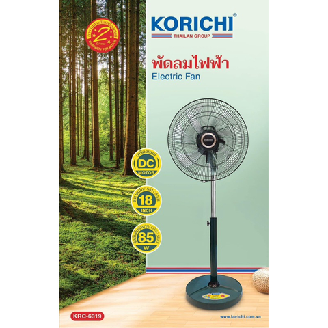 Quạt Cây điều khiển thái lan KORICHI KRC-6319 Công suất 85w