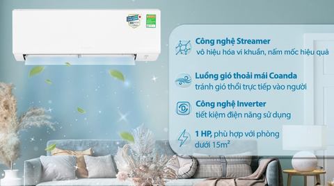 Điều hòa Daikin 1 chiều Inverter 9.000 BTU ATKF25XVMV