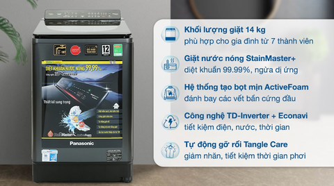 Máy giặt Panasonic Inverter 14 Kg NA-FD14V1BRV