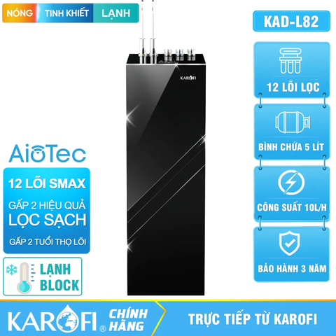 Máy lọc nước nóng lạnh Karofi KAD-L82 (12 Lõi) Mẫu 2025