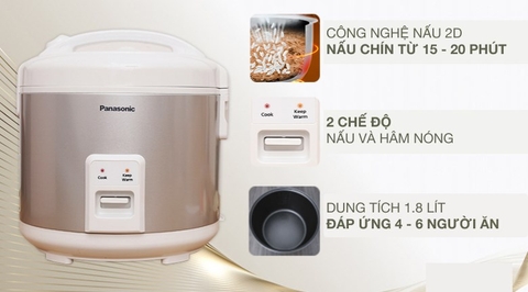 Nồi cơm điện Panasonic 1.8 lít SR-MVN187LRA