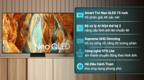 Smart Tivi Neo QLED Samsung AI 4K 75 inch QA75QN70F