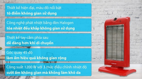 Quạt sưởi halogen Sunhouse SHD7016