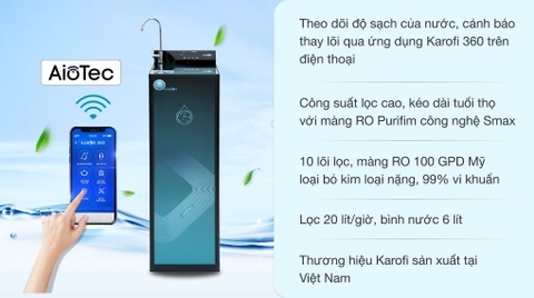 MÁY LỌC NƯỚC KAROFI KAQ-P95 10 cấp