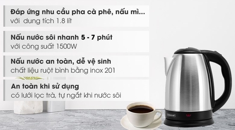 Bình siêu tốc Sunhouse 1.8 lít SHD1182