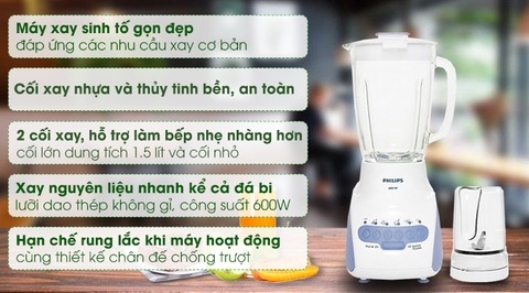 Máy xay sinh tố Philips HR 2116 (600W)