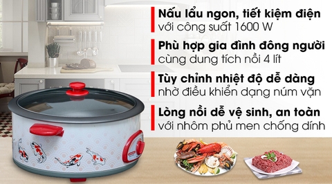Nồi lẩu điện Sunhouse SH-525L 4 lít