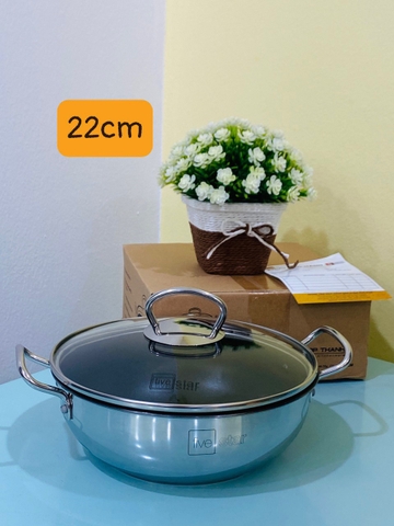 Chảo chống dính sâu lòng FiveStar thành cao size 22cm