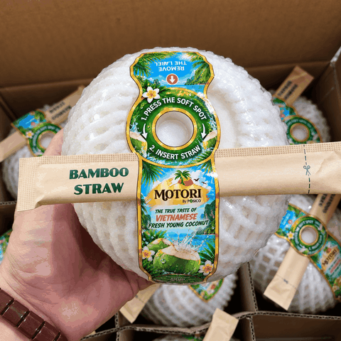 How POSICO Prepares Diamond-Cut Coconuts for Easy Straw Insertion