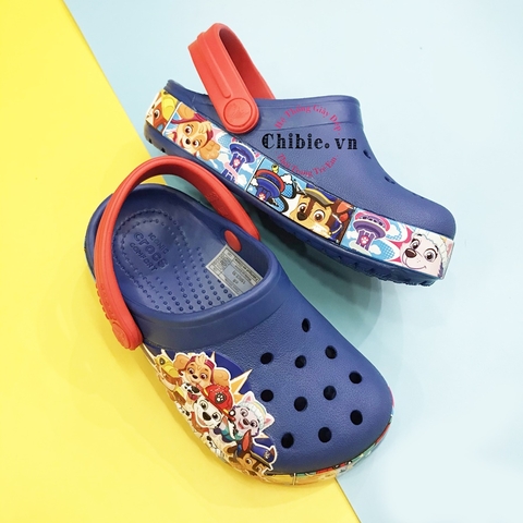 Dép cá sấu Crocs trẻ em Band chó cứu hộ Paw Patrol xanh dương