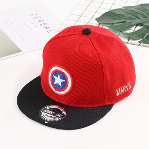 Mũ nón bé trai siêu anh hùng Captain America màu đỏ
