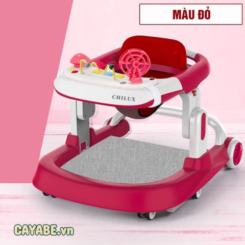 XE TẬP ĐI CHỮ U GẤP GỌN CHILUX WALK S CHO BÉ – MÀU ĐỎ