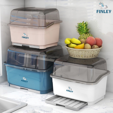 Kệ úp chén bát, ly đĩa 2 tầng FINLEY Smart size LỚN