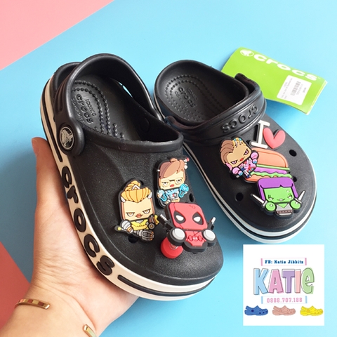 Dép cá sấu Crocs trẻ em Baya màu Đen