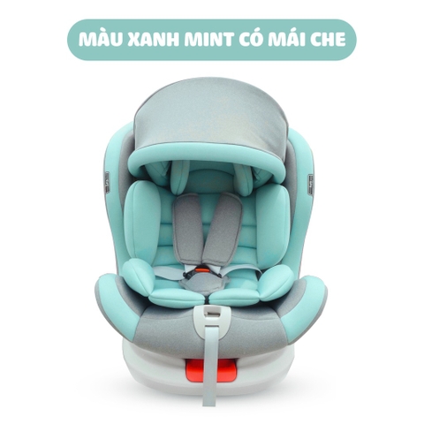 Ghế ngồi ô tô cho trẻ em Chilux Roy xoay 360 độ màu xanh mint (dùng 0 - 12 tuổi)