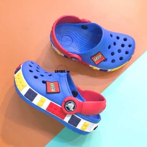 Dép cá sấu Crocs trẻ em LEGO màu Xanh dương