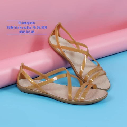 Giày Crocs Sandal nữ Isabella màu vàng đồng