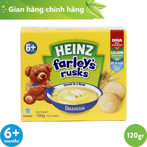 Bánh Quy Ăn Dặm Vị Chuối HEINZ Farley cho bé 120G