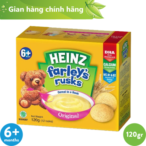 Bánh Quy Ăn Dặm Vị Truyền Thống HEINZ Farley cho bé 120G