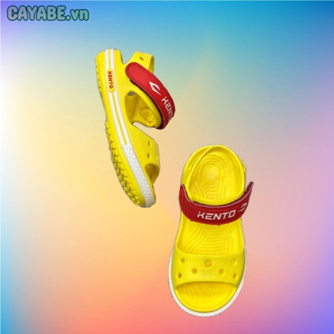 Giày sandal trẻ em Kento (tặng kèm 6 nút stickers) màu vàng